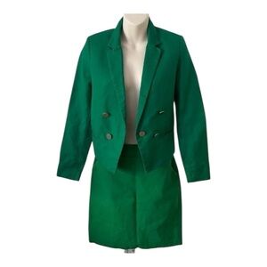 Bundle Mango Basics Kelly Green Blazer Size XS & J.Crew Skirt Size 4 Office Wear